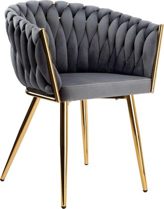 OEM Silla De Terciopelo, Tejida, Cofton Oro, Velvet Grafito