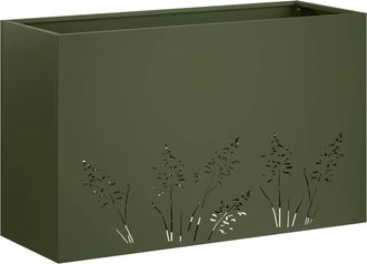 vidaXL Macetero De Jard&iacute;n Verde Oliva 80 X 20 X 49 Cm Vidaxl