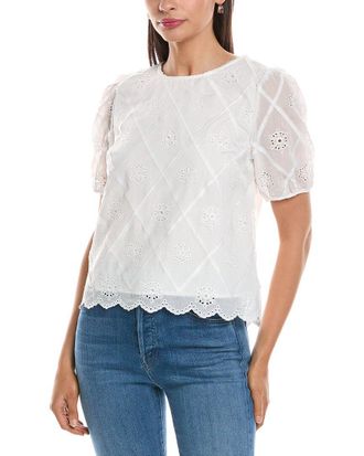 Nanette Lepore Embroidered Eyelet Blouse