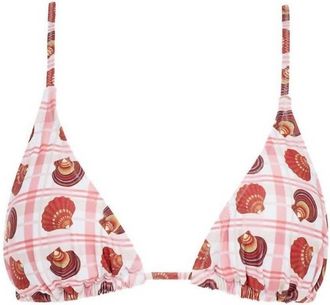 Carolina K Gabriela Bikini Top In Coral Shells