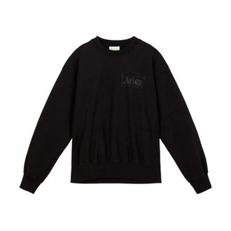 Aries Heren, Sweatshirts & Hoodies, Zwart, Maat: XS Katoen