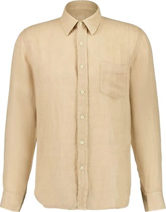 120% Lino Linnen overhemd - Beige