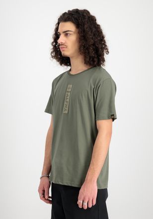 Alpha Industries T-Shirt ALPHA INDUSTRIES Alpha Puff Print T-Shirt, Herren, Gr. XXL, gr&uuml;n (schwarz olive), Obermaterial: 100% Baumwolle, Shirts T-Shirt