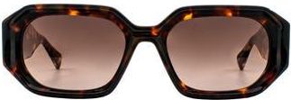 AllSaints Joanie 54mm Rectangular Sunglasses in Dark Tortoiseshell at Nordstrom Rack