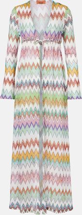 Missoni Zigzag lam&eacute; beach cover-up