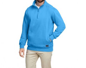 Nautica Mens Anchor Quarter Zip Top In Blue