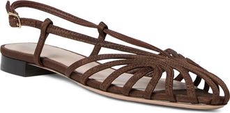 Loeffler Randall Devon Lattice Slingback Sandal in Chocolate at Nordstrom, Size 8.5