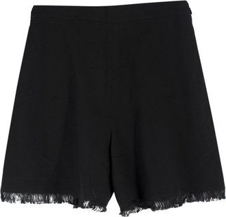 Chlo&eacute; Black Frayed Hem Shorts Size S