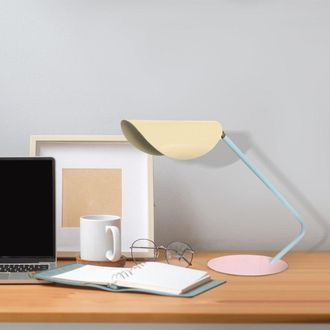 Tosel Lampe bureau metal Alt.35cm multicoldorado Pantalla: beige