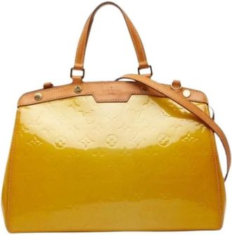 Louis Vuitton Pre-owned Handbags, female, Yellow, Size: ONE SIZE Pre-owned Canvas Handbag