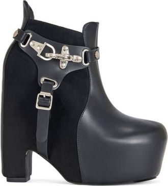 Azalea Wang Abyss Block Bootie in Black at Nordstrom, Size 6.5