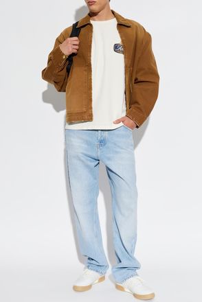 Rhude T-shirt With Print, Mens, Cream