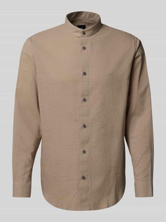 A|X Armani Exchange Freizeithemd mit Knopfleiste in Beige, Gr&ouml;&szlig;e L