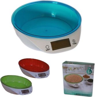 Trade Shop Trade Shop - Bilancia Da Cucina Digitale Precisione Da 1gr A 5kg Con Ripiano Colorato Tare