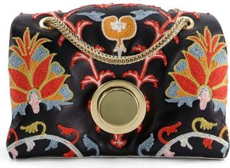 Giambattista Valli floral-embroidery shoulder bag - Black