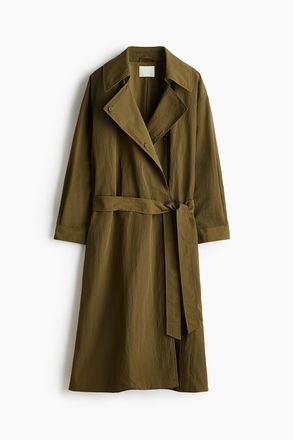 H&M Trenchcoat aus Nylon - Dunkles Khakigr&uuml;n