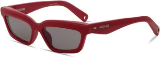Jacquemus Ladies Black Rectangular Sunglasses JAC/62 C4