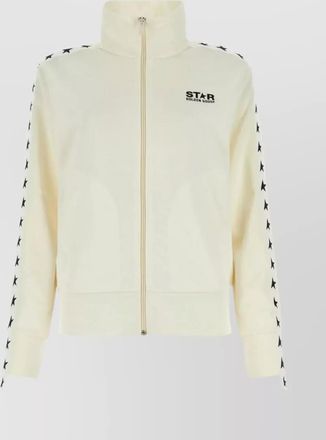 Golden Goose polyester logo star-print zip-up track jacket