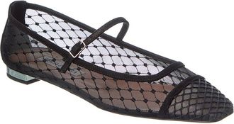 Aquazzura Juliette Mesh & Suede Ballerina Flat