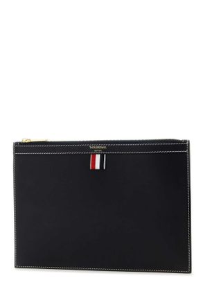 Thom Browne Mens Midnight Blue Leather Document Case Navy Portafogli