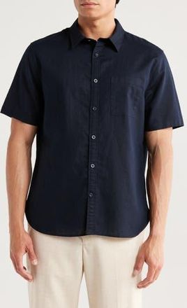 Vince Classic Fit Short Sleeve Linen Blend Button-Up Shirt in Coastal at Nordstrom Rack, Size X-Large