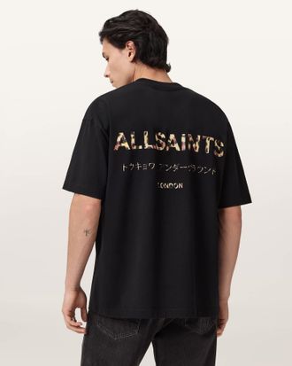 AllSaints Cotton Underground Oversized Crew Neck T-Shirt, Size: L