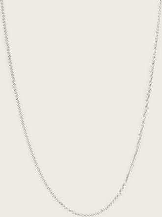 AllSaints Mens Sterling Silver Curb Sterling Silver Chain Necklace, Size: One Size