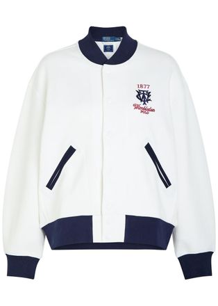 Polo Ralph Lauren Embroidered Cotton-blend Bomber Jacket - White - S (UK8-10 / S)