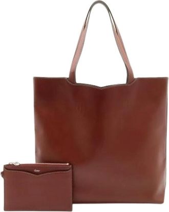 Cartier Pre-owned Tote Bags, female, Red, Size: ONE SIZE Pre-owned Happy Birthday Shoulder Tote Bag