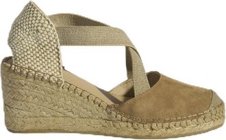Desa Woman Slip-Ons - Suede Upper, Leather Lining, Wedge Heel, Elastic Closure, Breathable | Beige - 36