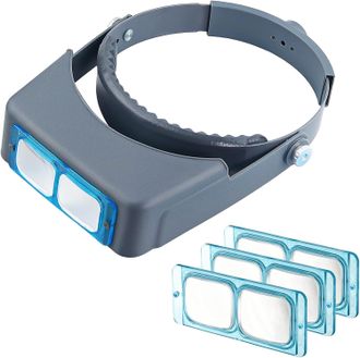 OEM Lupa Frontal Para Lectura, Lupa Binocular De Cristal &Oacute;ptico, Aumentos: 1,5x, 2x, 2,5x, 3,5x