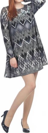 Papillon Global A-Line Sweater Dress With Pockets In Grey