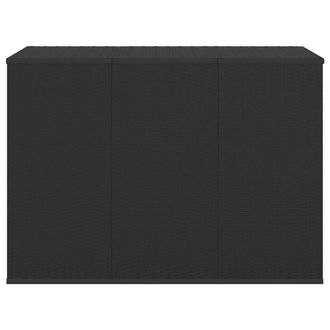 Berkfield Home Garden Cushion Box PE Rattan 145x100x103 cm Black | Size: 145 x 100 x 103 cm