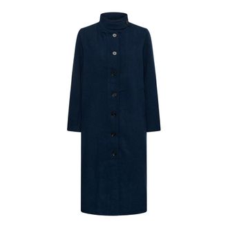 Kaffe Cappotto Monopetto - - Coats - Donna - Blu - XL