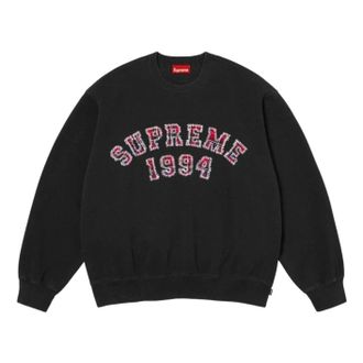 SUPREME SS26 Plaid Arc Crewneck Black SUP-SS26-133-BLK