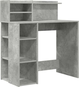 vidaXL Vidaxl - Escritorio con Almacenamiento Gris hormigón 90 x 48 x 101.5 cm