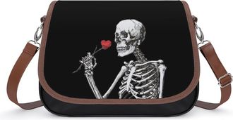 Generic Skeleton And Heart Fashion Womens Crossbody Bags Novelty Handbag Shoulder Bag Purse