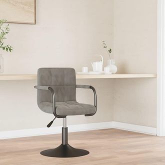 vidaXL Taburete De Cocina De Terciopelo Gris Claro Vidaxl