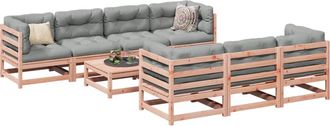 vidaXL Set De Sof&aacute;s Jard&iacute;n 8 Pzas Con Cojines Madera De Abeto Douglas Vidaxl