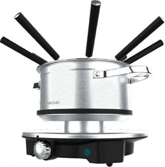 Cecotec Fondue elettrica per formaggio, cioccolato e olio, con 1500 w e 8 forchette. - Cecotec
