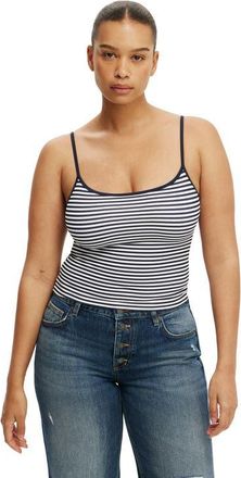 Cotton On Womens Hold Me Cami in Madi Stripe White Total at Nordstrom, Size Xx-Small