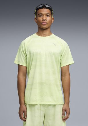 Puma Laufshirt PUMA M RUN VELOCITY AOP TEE, Herren, Gr. XXL, apple spritz, Web, Obermaterial: 100% Polyester, bedruckt, slim fit normal, Rundhals, Shirts L