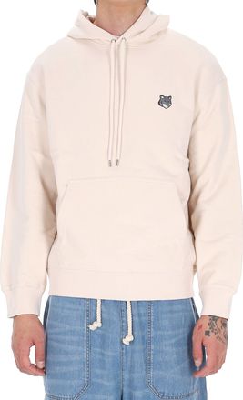 Maison Kitsun&eacute; Grey Fox Head Regular Fit Cotton Hoodie