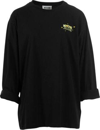 Moschino Lange Mouw Grafisch T-shirt Zwart - Dames - Longsleeves - Zwart - S - Tops