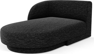 BLOOMINGLOFT Design Chaiselongue Miley mit Armlehne links - Chenille