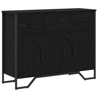 Berkfield Home Sideboard Black Oak 97x32.5x74.5 cm Engineered Wood