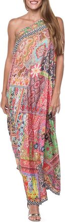 Ranee&rsquo;s One-Shoulder Cover-Up Maxi Dress in Pink at Nordstrom Rack