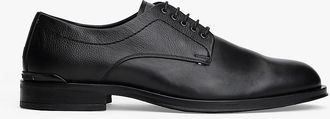 Tommy Hilfiger Mens Paneled Leather Derby Shoe - Black - US 11.5 / EU 45