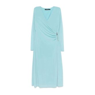 Karl Lagerfeld Dames, Jurken, Blauw, Maat: XL Poliester