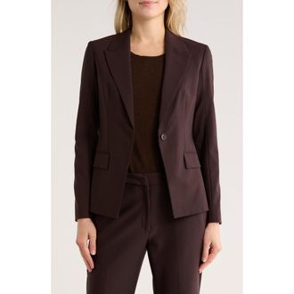 Theory Angled Stretch Wool Blazer in Redwood at Nordstrom Rack, Size 14